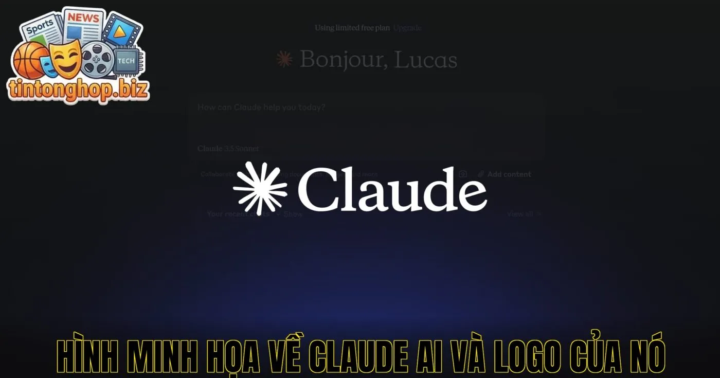 Hình minh họa về Claude AI và logo của nó