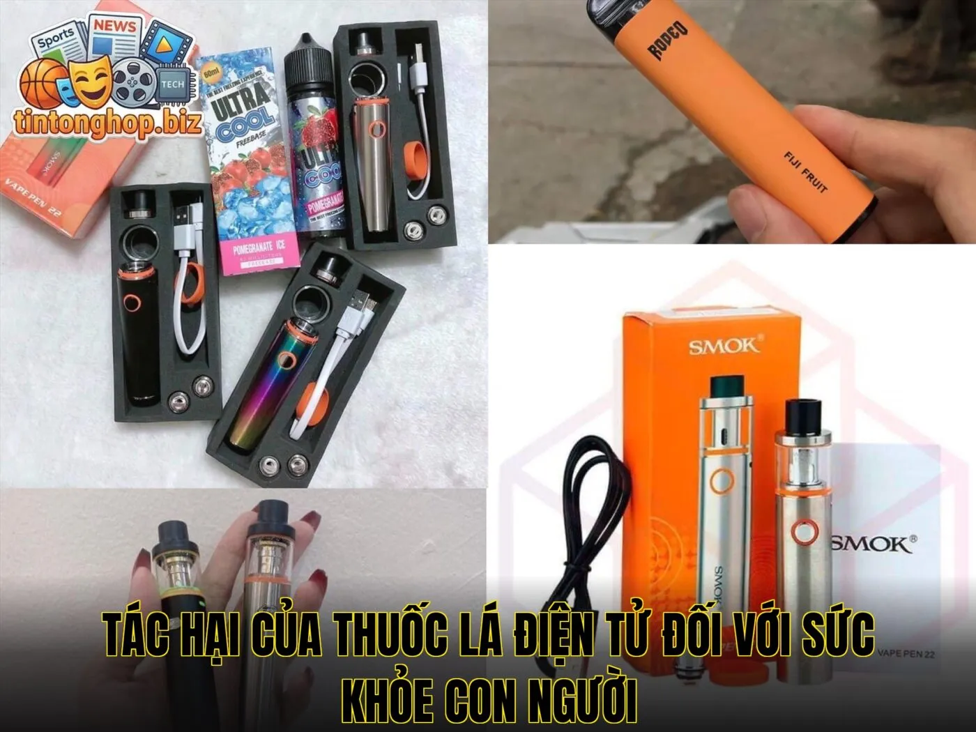 Tác hại của thuốc lá điện tử đối với sức khỏe con người